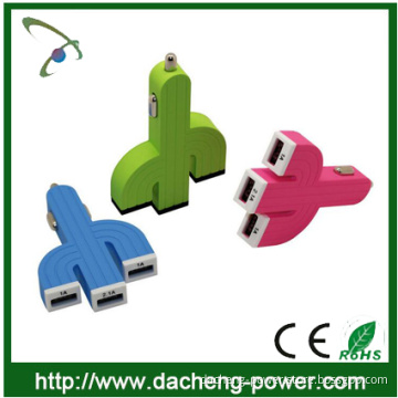 2015 New arrival Triple 12V 4.2A output multi usb car charger for Phone
